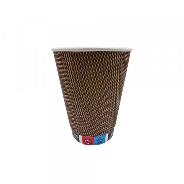 50 Stk. Coffee to go Kaffeebecher Ripple Cup 300 ml braun lila